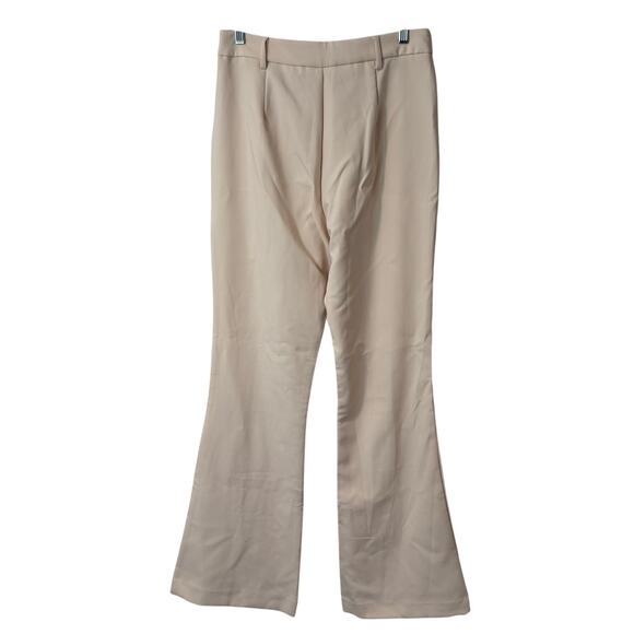 BOA Because of Alice Women's Wide Leg Suit Trouser Pants NEW Large Cream - Picture 3 of 11